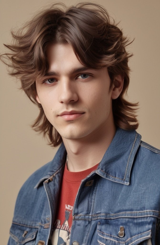 Curtain Bangs with Mullet