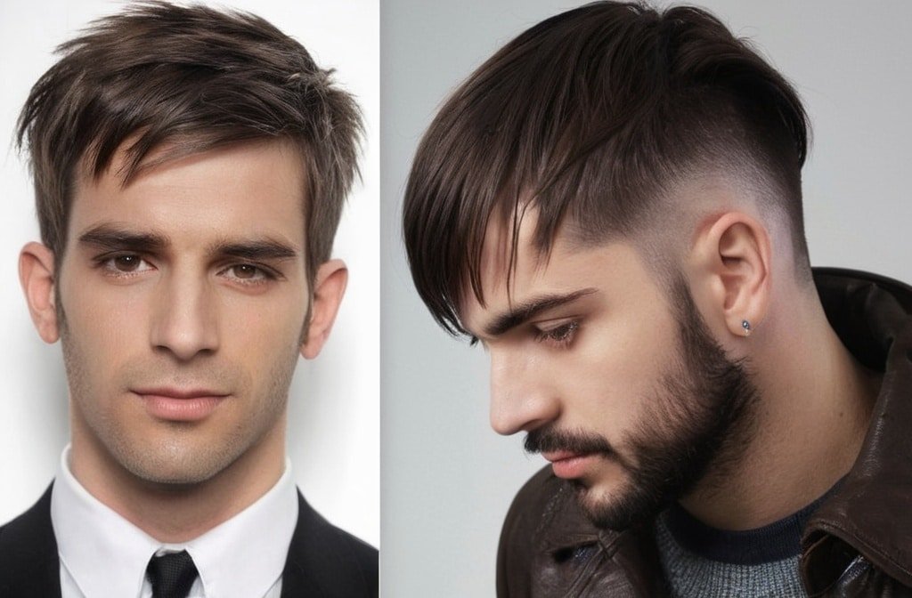 Super Cool Curtain Bang Hairstyles For Men