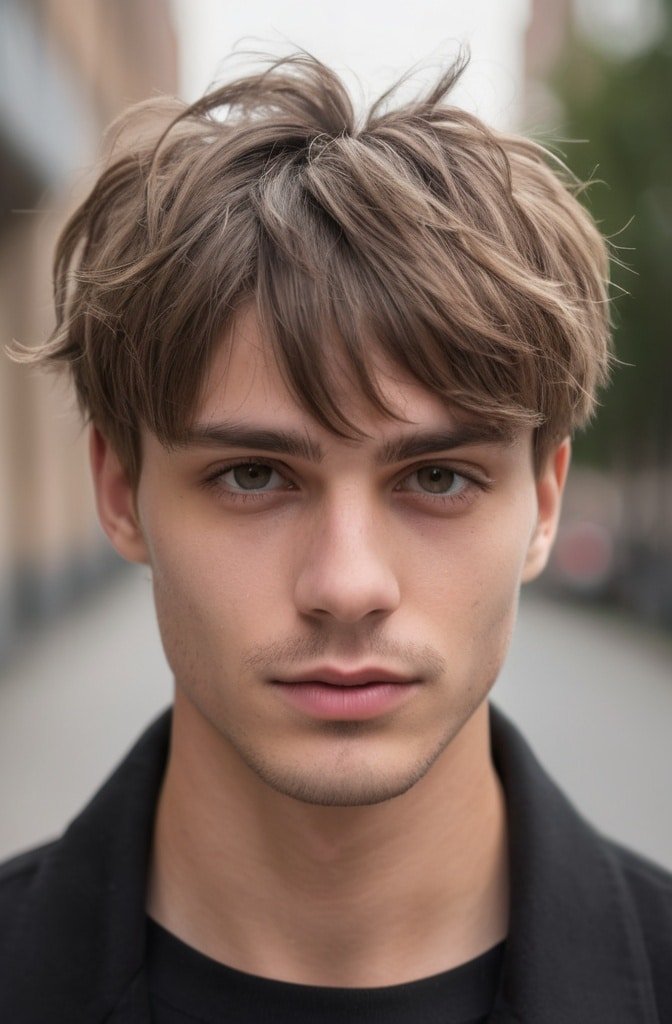 Textured Crop with Curtain Fringe