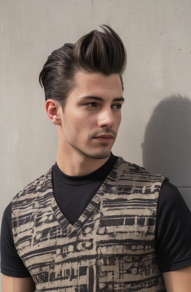 Modern Feathered Pompadour