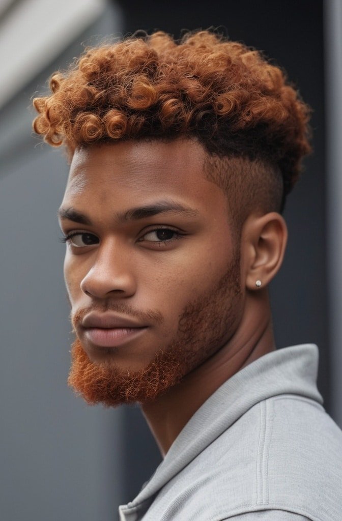 Curly Top Fade