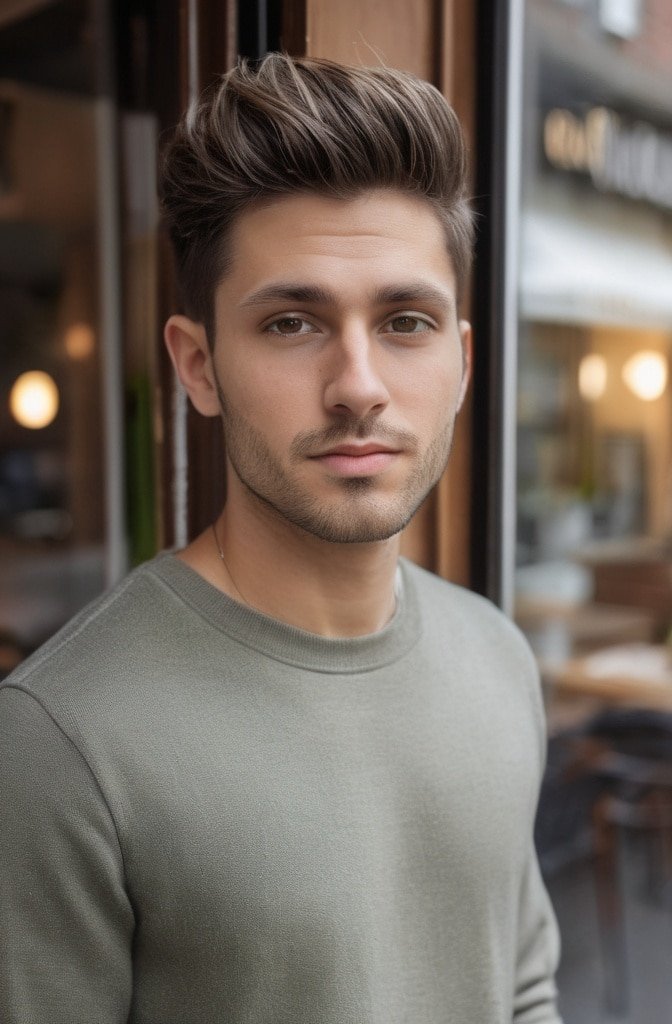 Mid Skin Fade with Textured Quiff