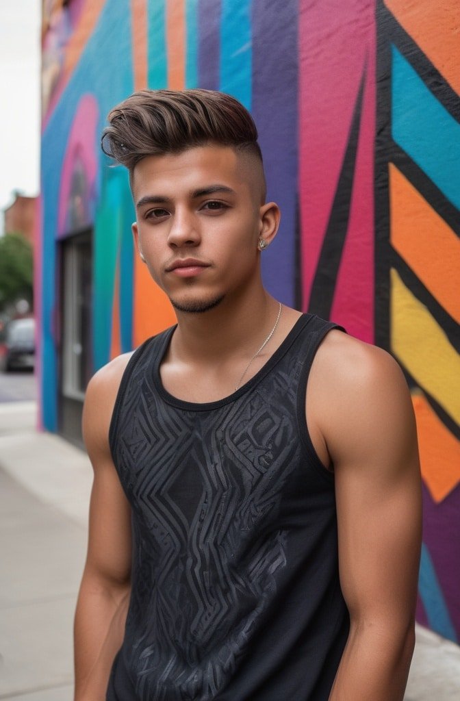 Skin Fade with Shaved Design