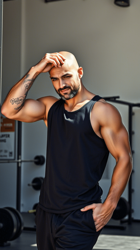The Bald Fade with Stubble
