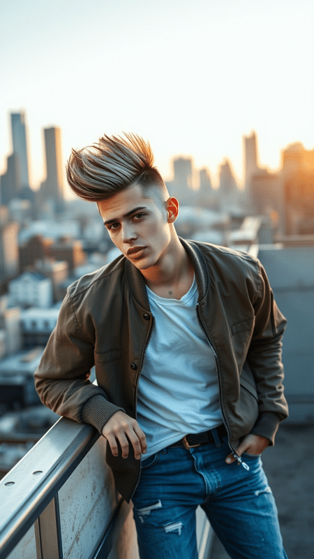 The Faux Hawk Fade